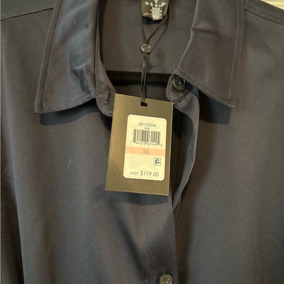 NWT silky shirt dress - Picture 4 of 8